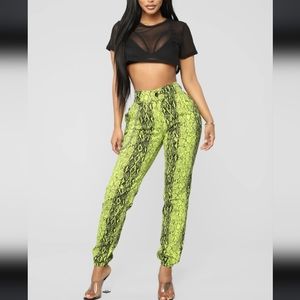 Dangerous Diva Snake Skin Joggers Size S